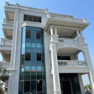 山南 白麻花岗岩别墅外墙干挂效果展示