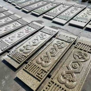 山南 黄金麻花岗岩外墙雕刻板