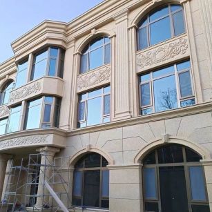 山南 黄金麻花岗岩别墅外墙干挂