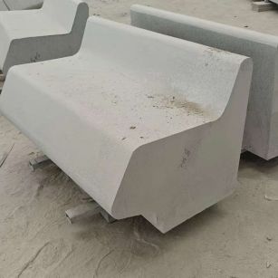 山南 芝麻白花岗岩异形坐凳，石凳