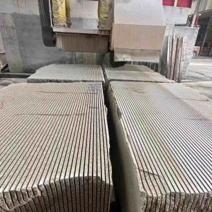 山南 车间生产日常，黄金麻白麻花岗岩