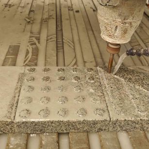 山南 芝麻白花岗岩石材盲人石、盲道石、盲点石