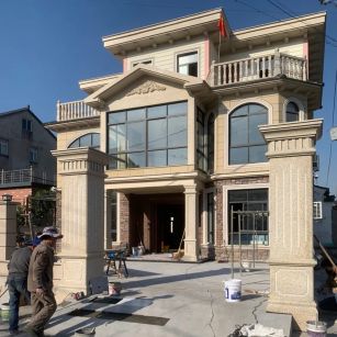 山南 黄金麻花岗岩荔枝面别墅外墙干挂私家专属