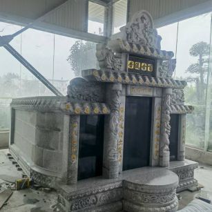 山南 芝麻白墓碑效果展示图