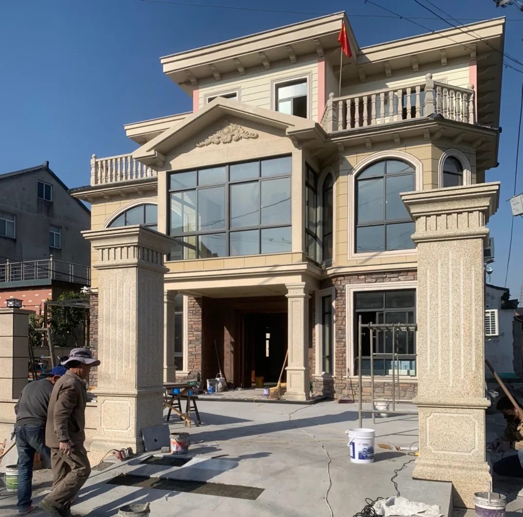 山南 黄金麻花岗岩荔枝面别墅外墙干挂私家专属