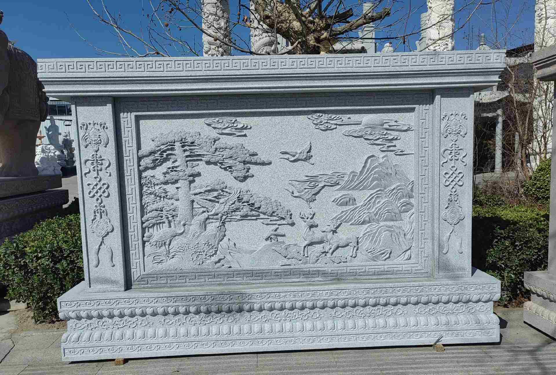 山南 芝麻白大型照壁，屏风，影壁